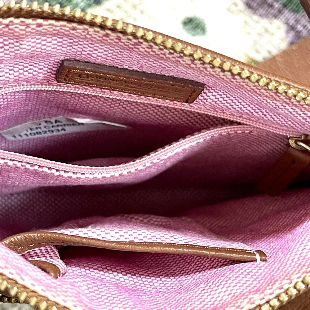 Dooney‎ and Bourke 1975 Pebble Grain Leather Crossbody Shoulder Bag Brown